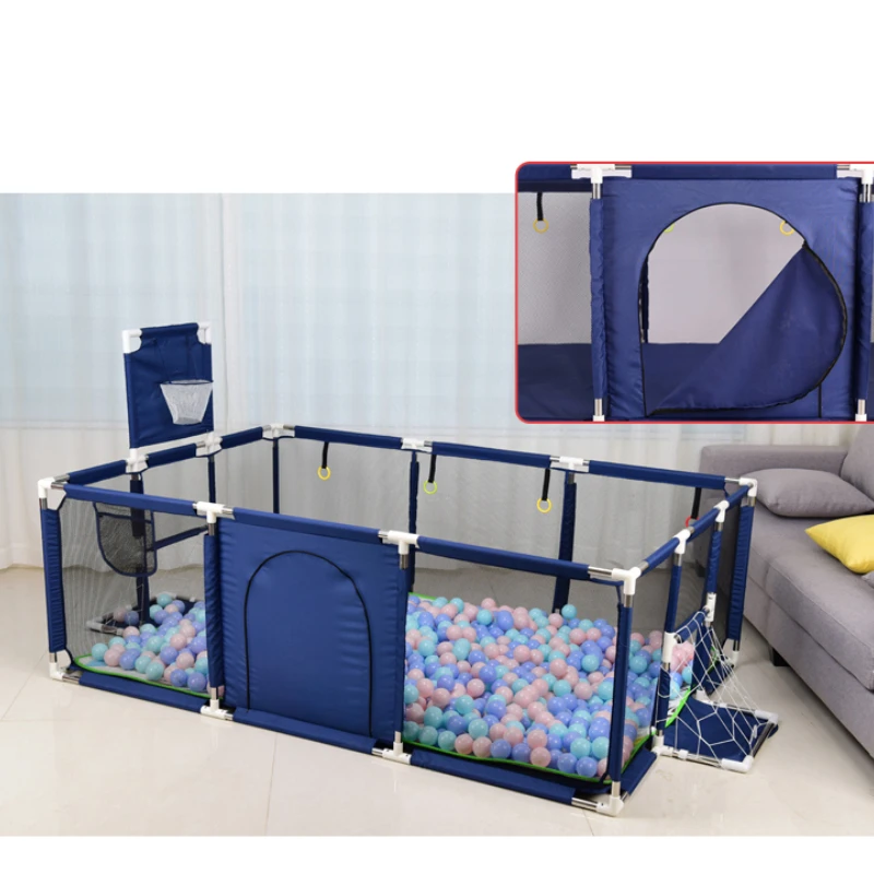 Portable Easy Folding Indoor Fabric large Toddler Safety Fence Baby Playpen With Gate For Kids