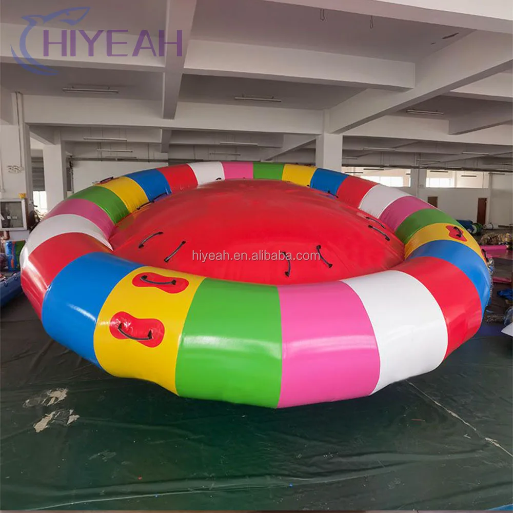 Inflatable Spinning UFO Disco Boat Towable Tube water banana boat Inflatable aqua gyro for Water Games