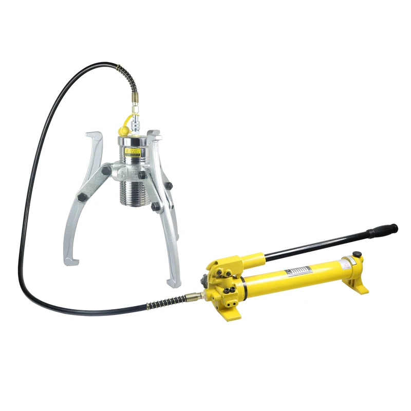 IMPA 615090 HYDRAULIC BEARING PULLER WITH RAM, PUMP & HOSE, 3-ARM, 10 TON