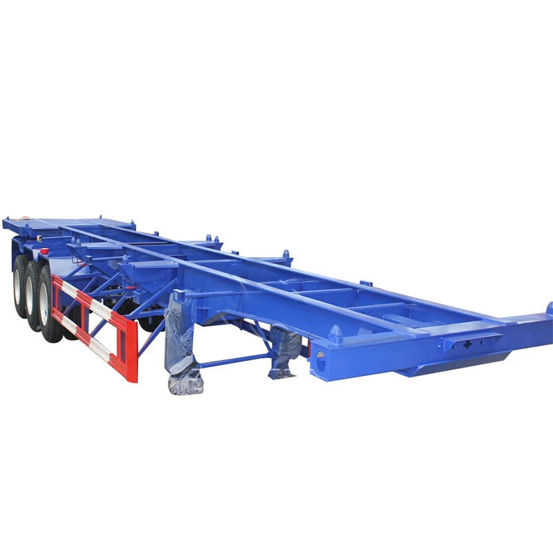 3 4 Axles Skeleton Container Trailer 20ft 40ft Container Chassis Skeleton Truck Semi Trailer