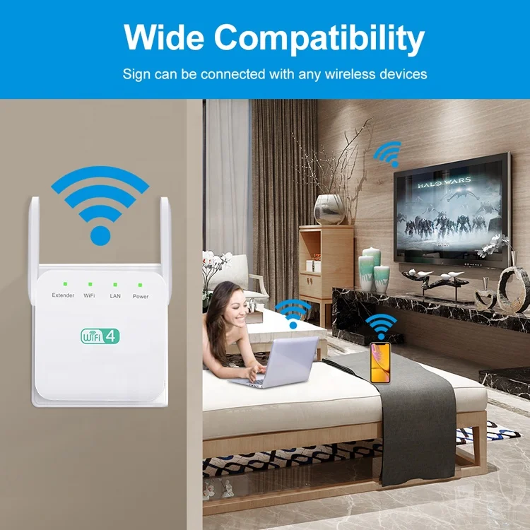  Усилитель-повторитель сигнала Wi-Fi беспроводной