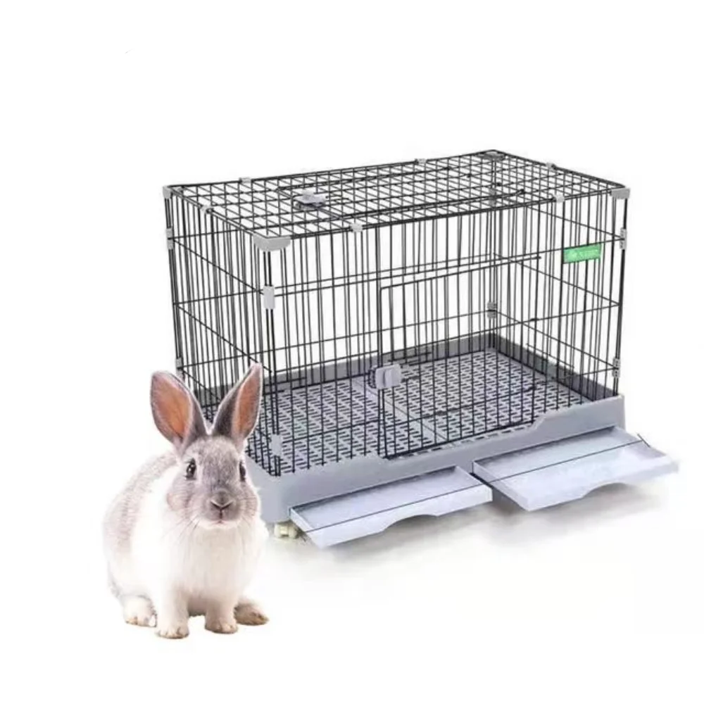 Metal Cage Plastic Tray Rabbit Hutch Outdoor Rabbit Hutch House Rabbit Cage
