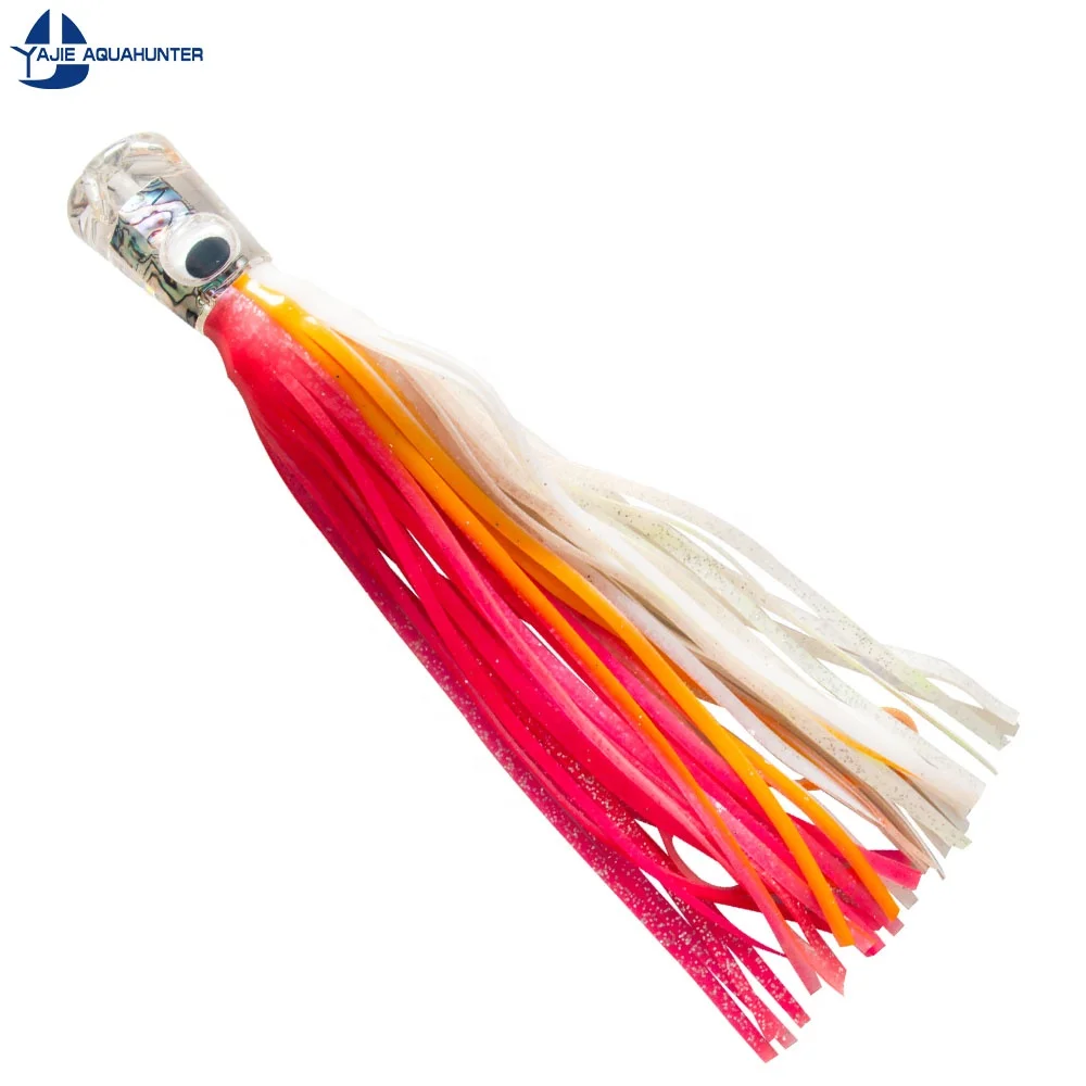 9in 98g /11in 163g Abalone Shell Resin Head Wahoo Trolling Lures Tuna Fishing Bait for Trolling