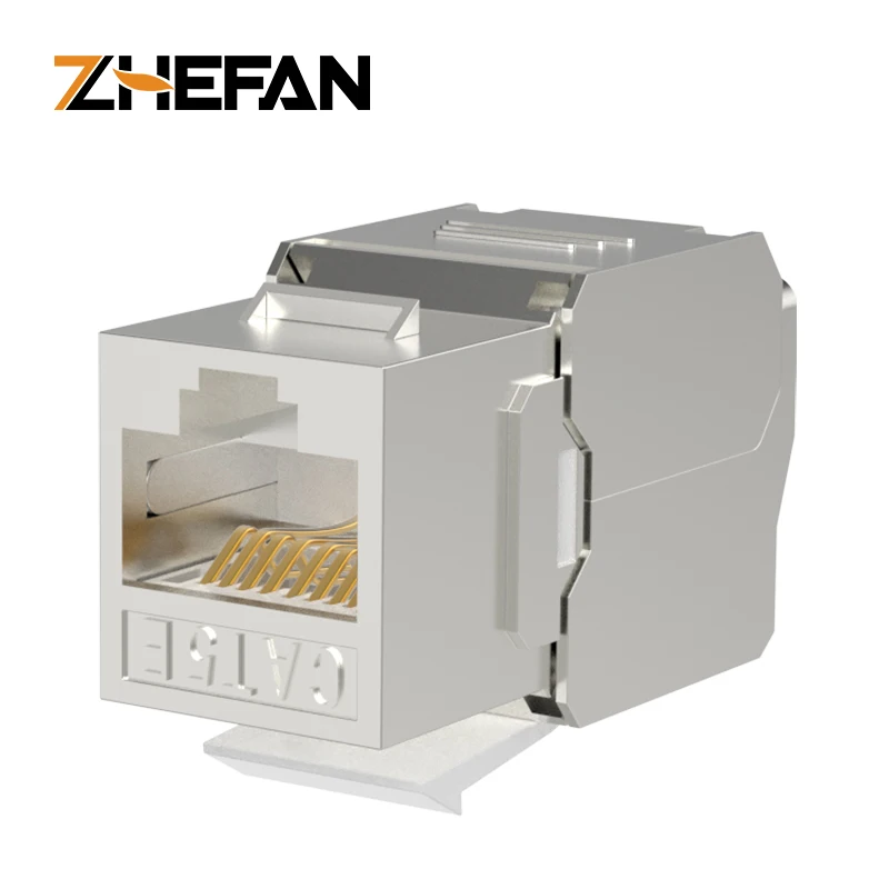 Экранированный Ftp-модуль Rj45 Keystone Jack 180 градусов Cat5E безинструментальный Соединительный