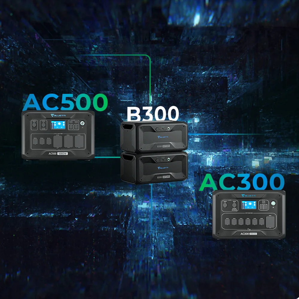 BLUETTI AC500 5000W Solar Generator for Backup Battery at Home