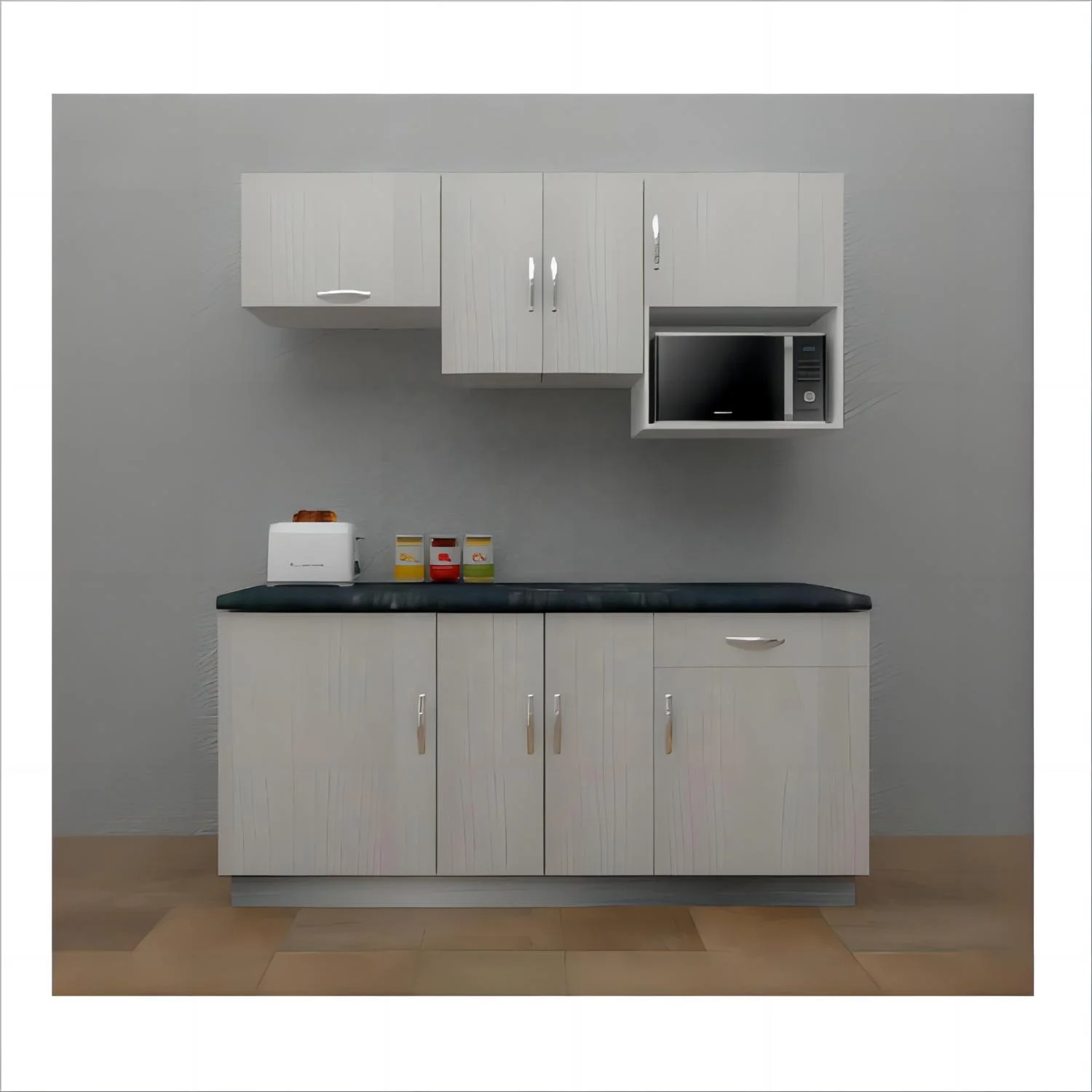 Melamine Kitchen Cabinets All In One Mini Kitchen For Apartments And Hotel small pvc smart kitchen cabinet