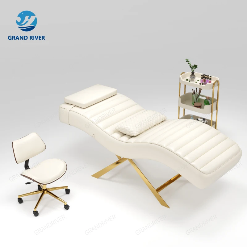 Professional massage stretcher facial bed beauty salon massage bed for eyelash backrest adjustable facial chair luxury