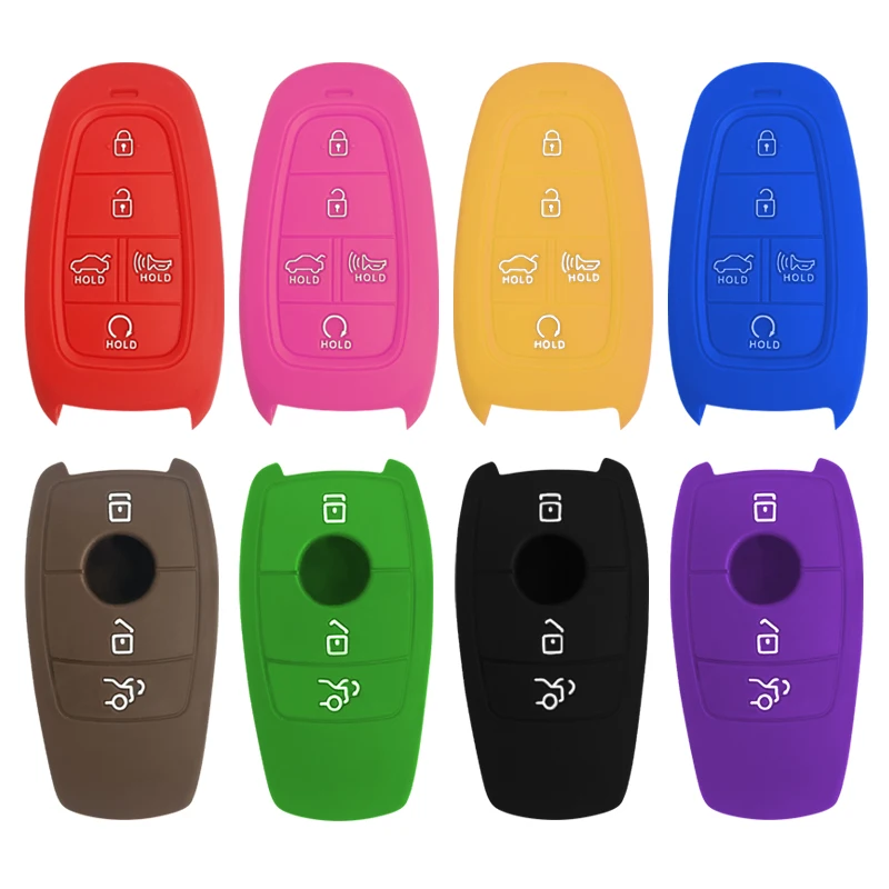 Custom logo silicone smart car remote key fob cover case for car key shell