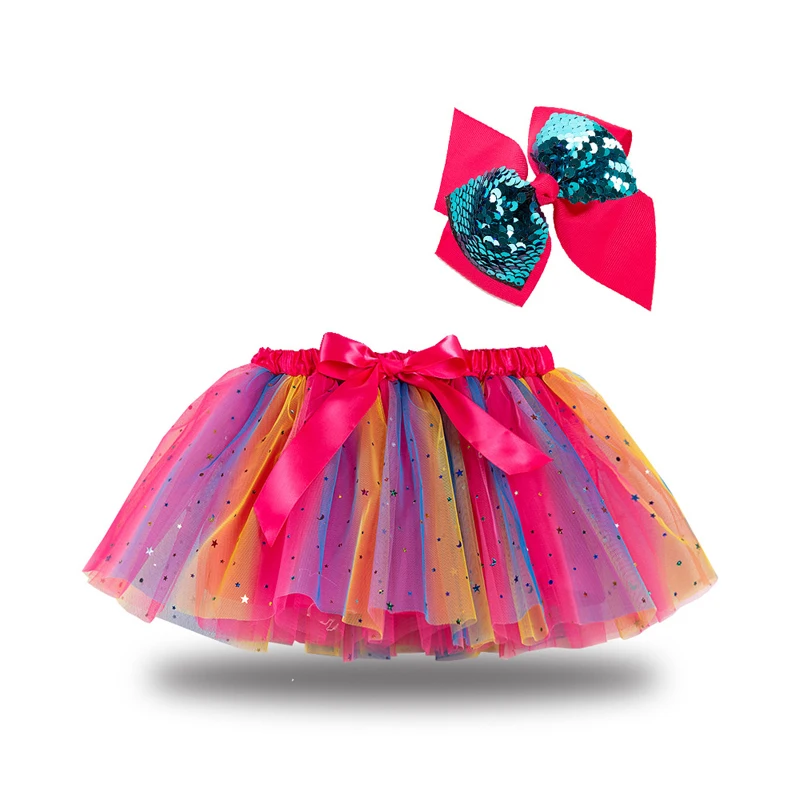 2021 Summer Rainbow Tutu Skirt Girl Birthday Party Tutu Dress For Girls RTTD-006