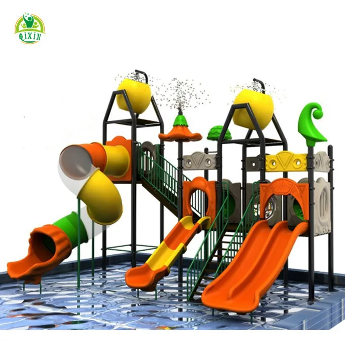 Big used commercial water slides water play equipment kids park slide