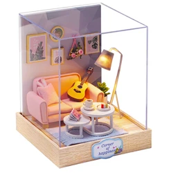 Tea Time Small Size Mini Toy Happy Corner Diy Doll House