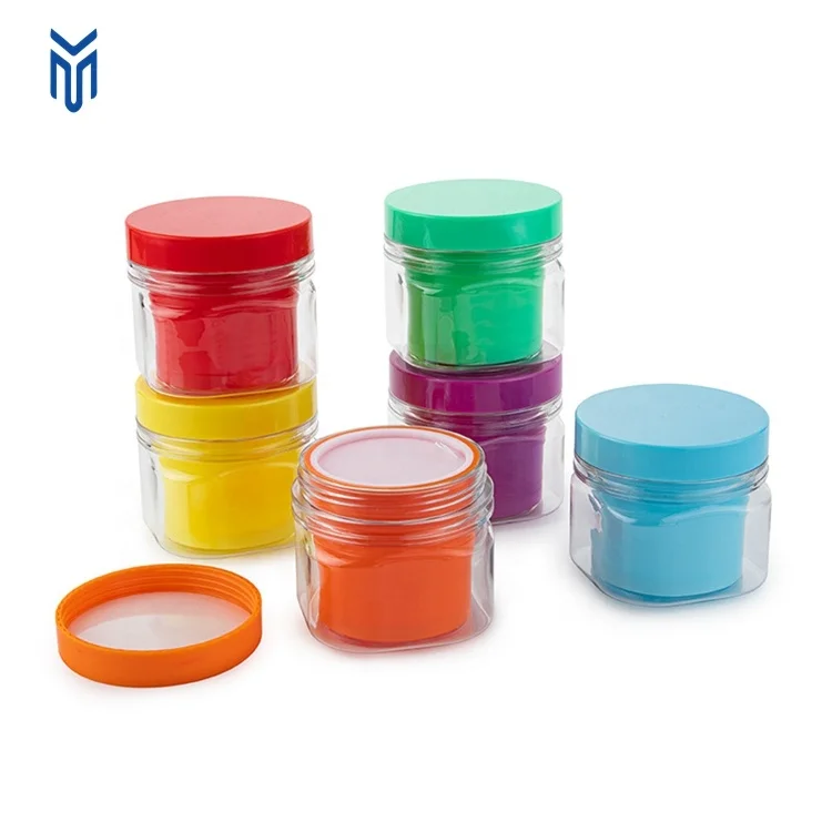 Luxury 100g 150g PET cosmetic cream jar hair mask jar square double wall plastic jar with lid