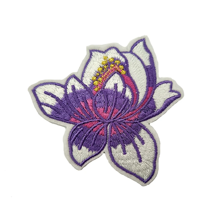 
Motorcycle Diamond Iron On Cheap Woven Custom Sequin Fashion Cloth Patch Flower 
