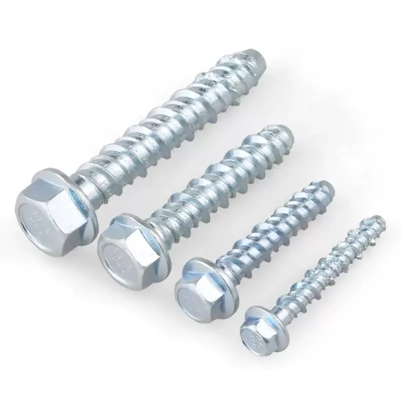External hexagonal flange concrete self tapping anchor bolt cement self cutting screw wall self drilling expansion nail