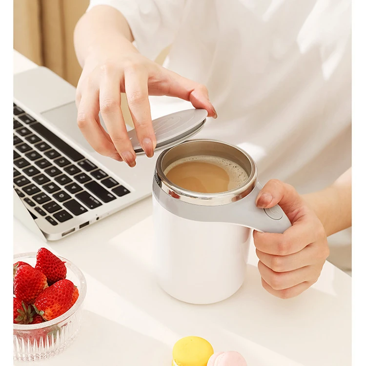 New 380ml Auto Mixing Cup Usb Rechargeable Automatic Stainless Steel Insulated Self Electric Stirring Mixing Coffee Mug