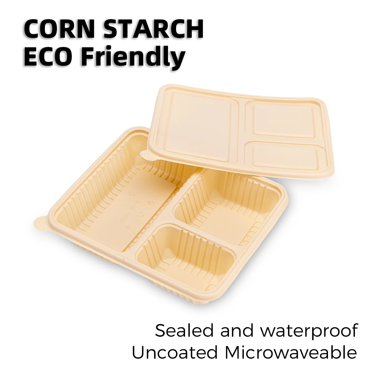 Wholesale ECO Friendly  Natural Color Takeaway Food Container High Quality Eco Friendly Cornstarch Takeaway Food Boxes