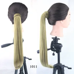 Популярные Длинные прямые Кудрявые Волнистые концы Волшебная паста светлые волосы для конского хвоста кулиска синтетические накладные волосы для конского хвоста