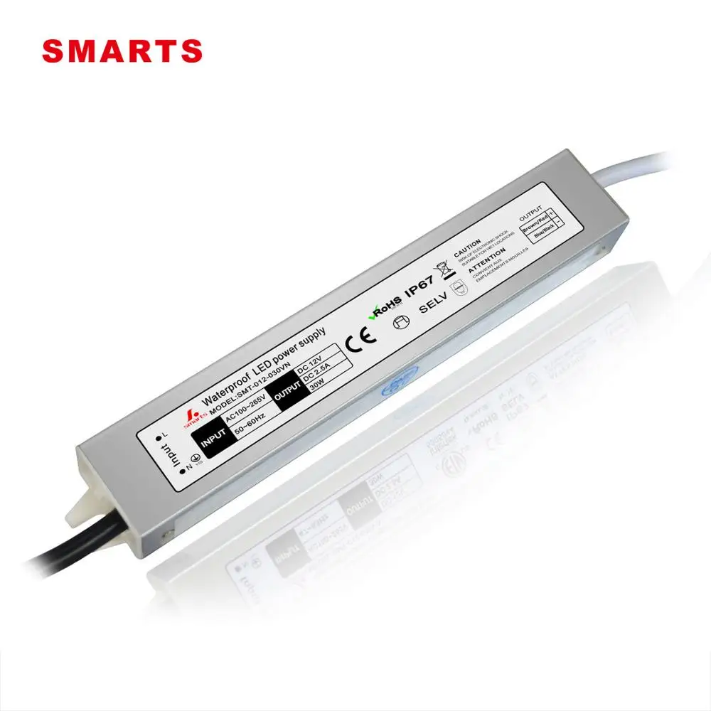 2 года гарантии 12v 2.5A 30W постоянного напряжения Светодиодный драйвер для светодиодных ламп