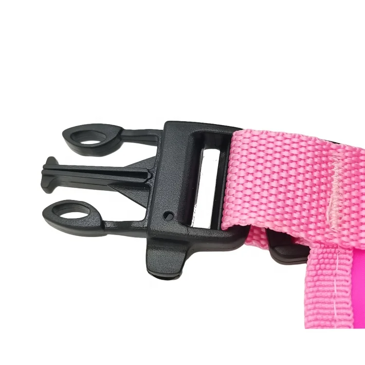 Bright yellow pink Orange RPET TPU Nylon Inflatable swimming buoy for open water man woman Tow Float Light LED Buoys