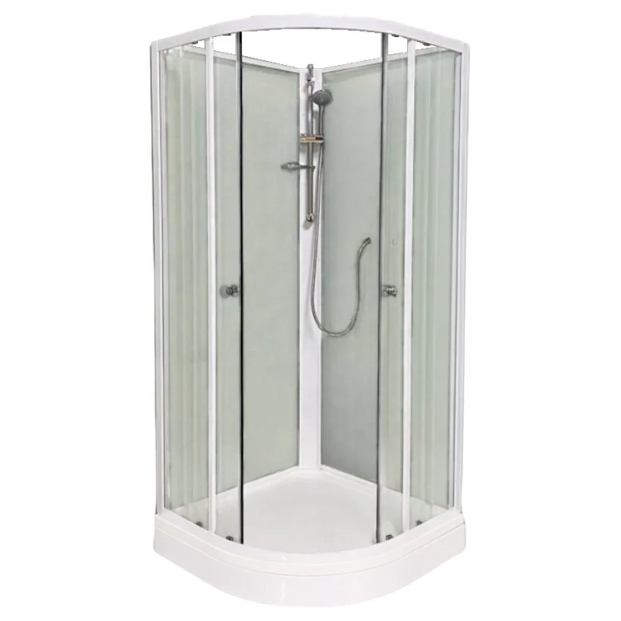 Oumeiga Современная 4-сторонняя оргстекло Закрытая душевая кабина с раздвижной дверью Водонепроницаемая 5 мм закаленное стекло 90*90 см для ванной комнаты