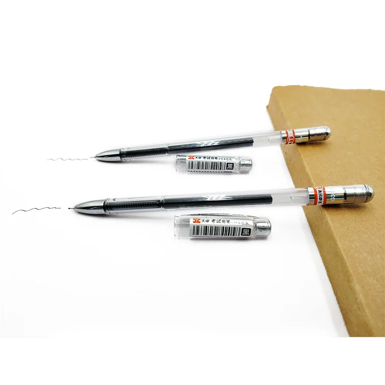 OEM 0.5mm Test Good Gel Ink Pen Plumas De Gel Black Gel Pen With Logo Custom