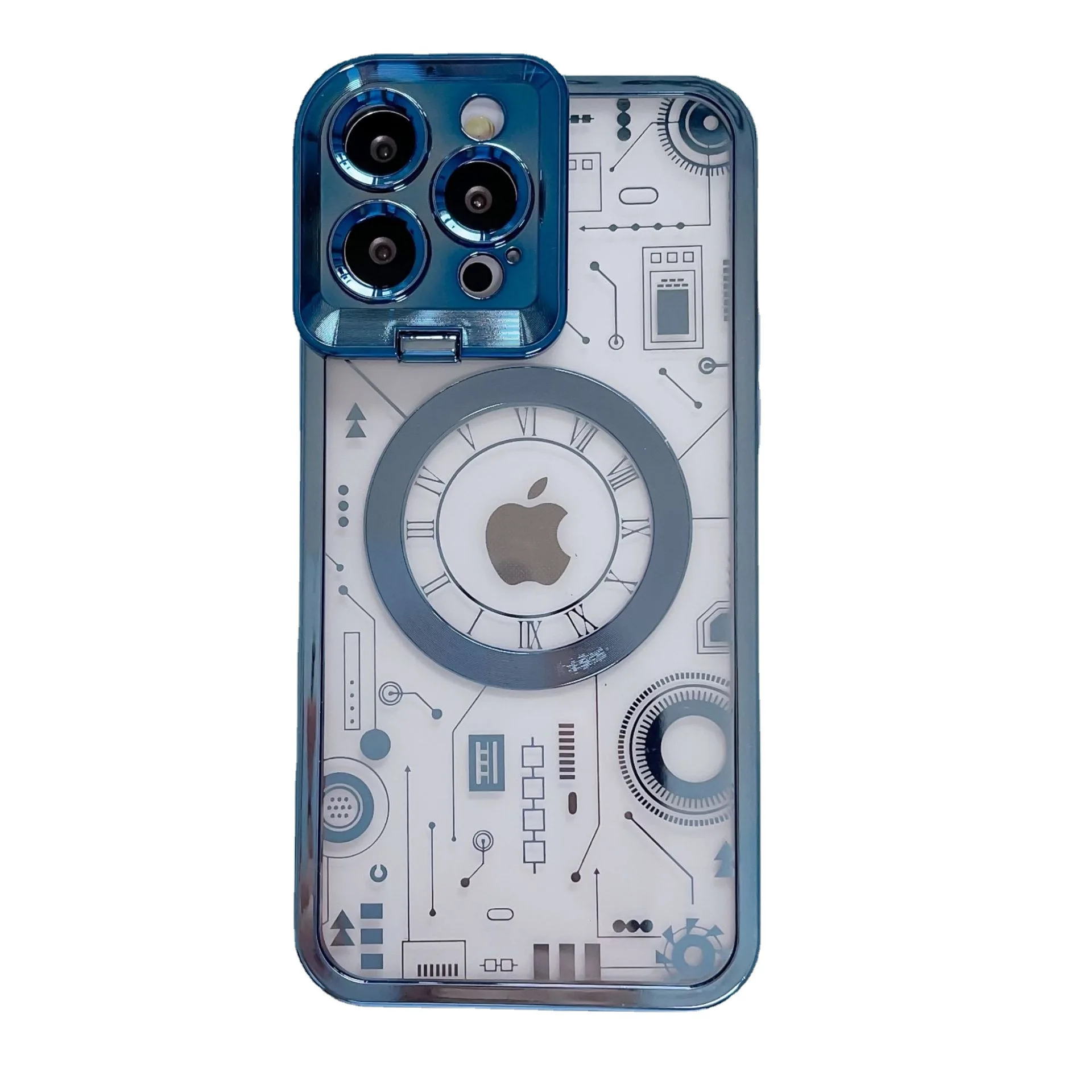 New phone case for iPhone14ProMax circuit diagram lens frame bracket CD 12/13 magnetic absorption all-inclusive protective shell