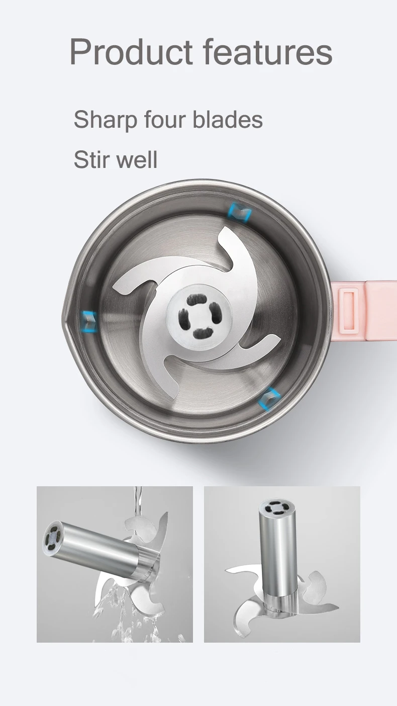 Factory custom 400ml stainless steel automatic mixer cooking machine baby food processing machine