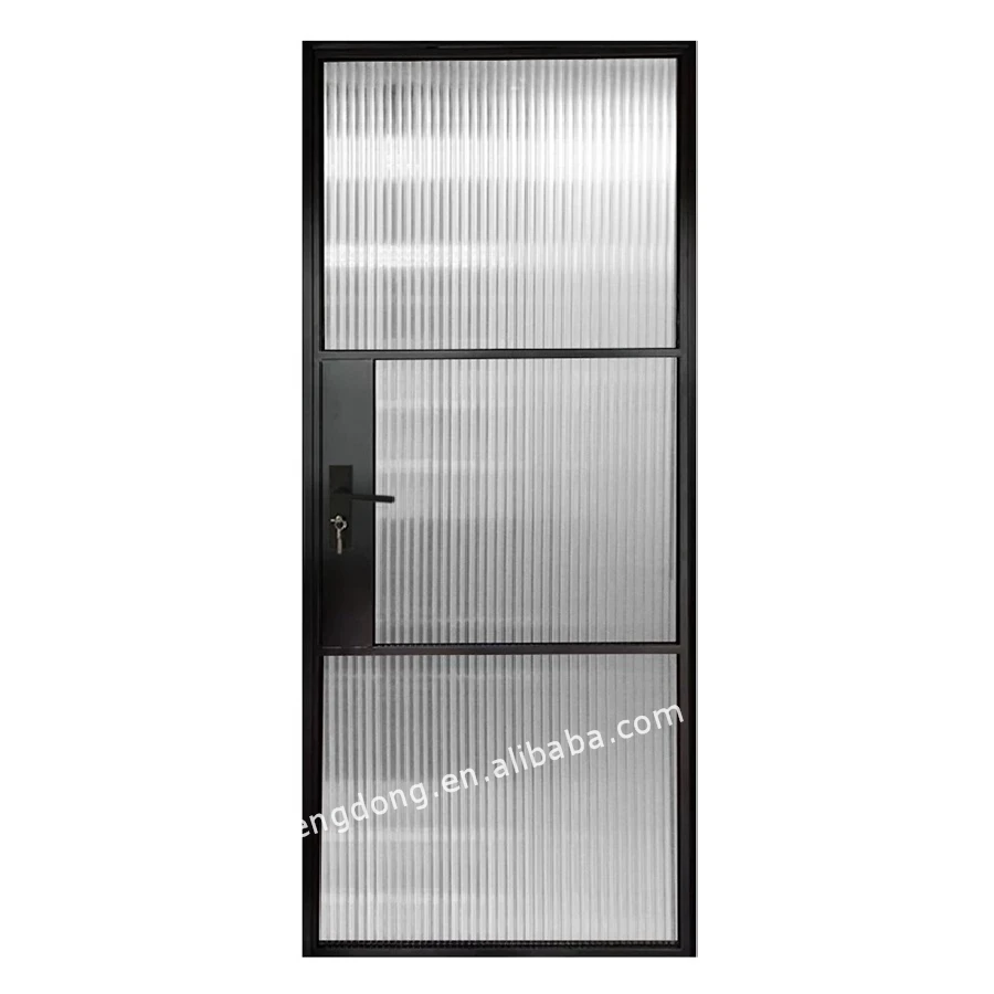 Factory Price Wrought Iron Door Out Swing Wholesale Security Steel Doors with Metal Mesh Screen