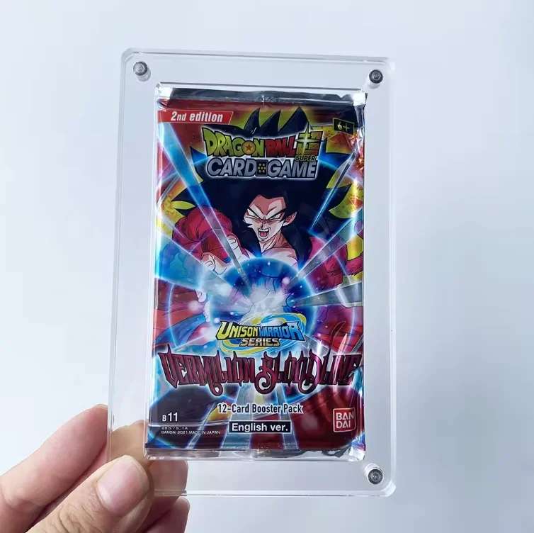 Transparent Acrylic 4 Slot Collection TCG nba pokemon Baseball Sport Trading Card Display case