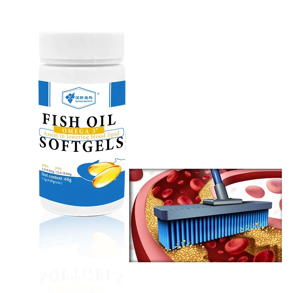 Manufacturer ODM High Concentration DHA Vitamin E Omega 3 Fish Oil Softgel Capsule