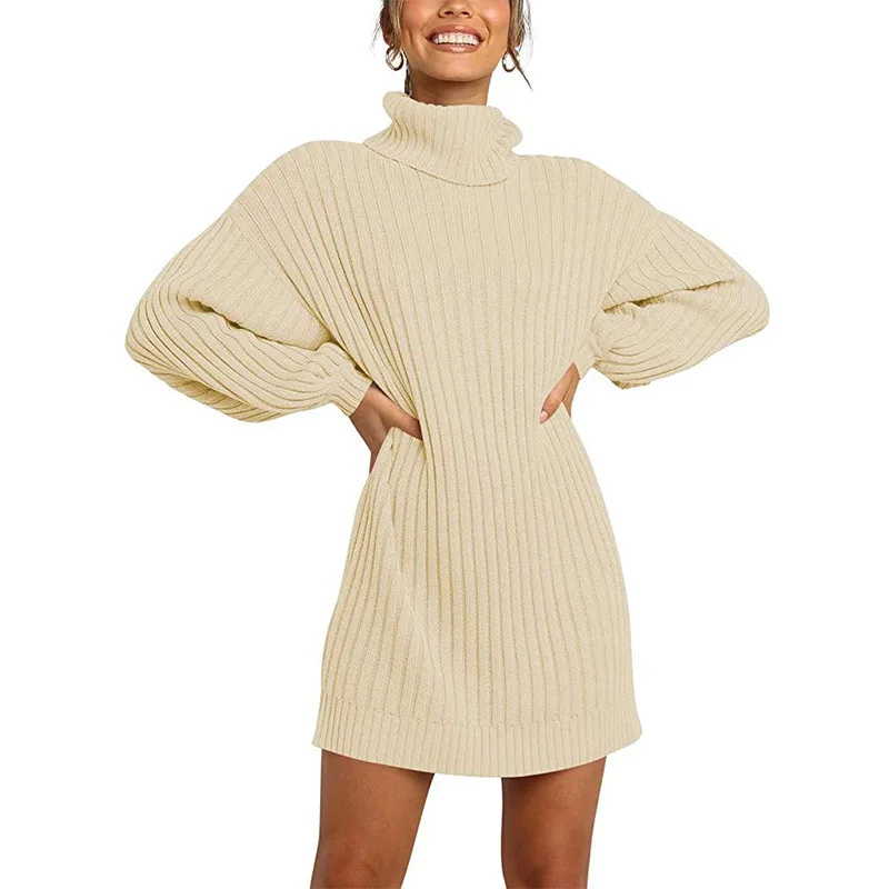 RTS Wholesale Spring  Fall long Sleeve Womens Sweaters Knitwear Women Oversized Sweater Dress