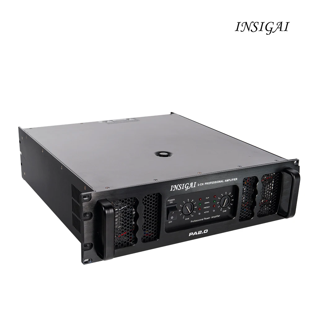 PA2.0 Class H Level 3 1500W/2600W Two channel professional sound system audio equipment thickened cable power amplifier