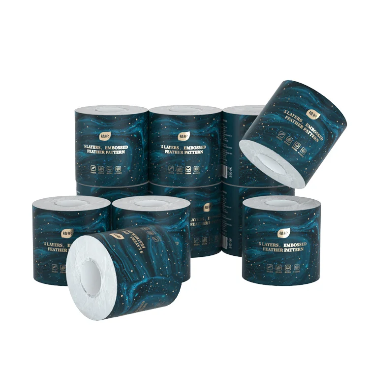 Оптовая продажа изготовленным на заказ логосом ванная комната Core 2 Слойная туалетная бумага рулон бумаги