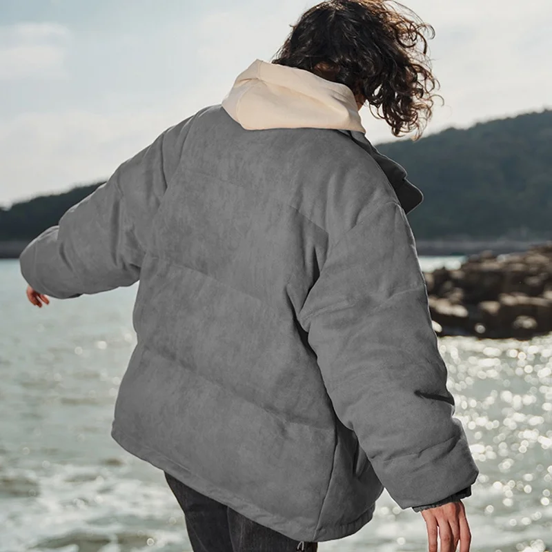 2022 Winter Outdoor Warm Suede Padded Down Puffer Jacket Unisex