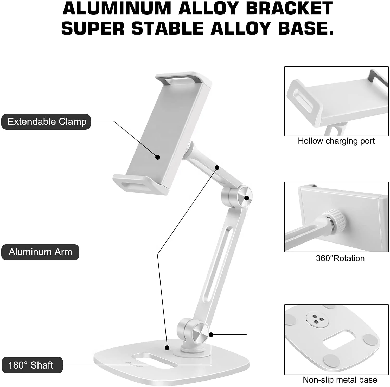 Регулируемая подставка для планшета, совместимая с планшетами 4-13 дюймов