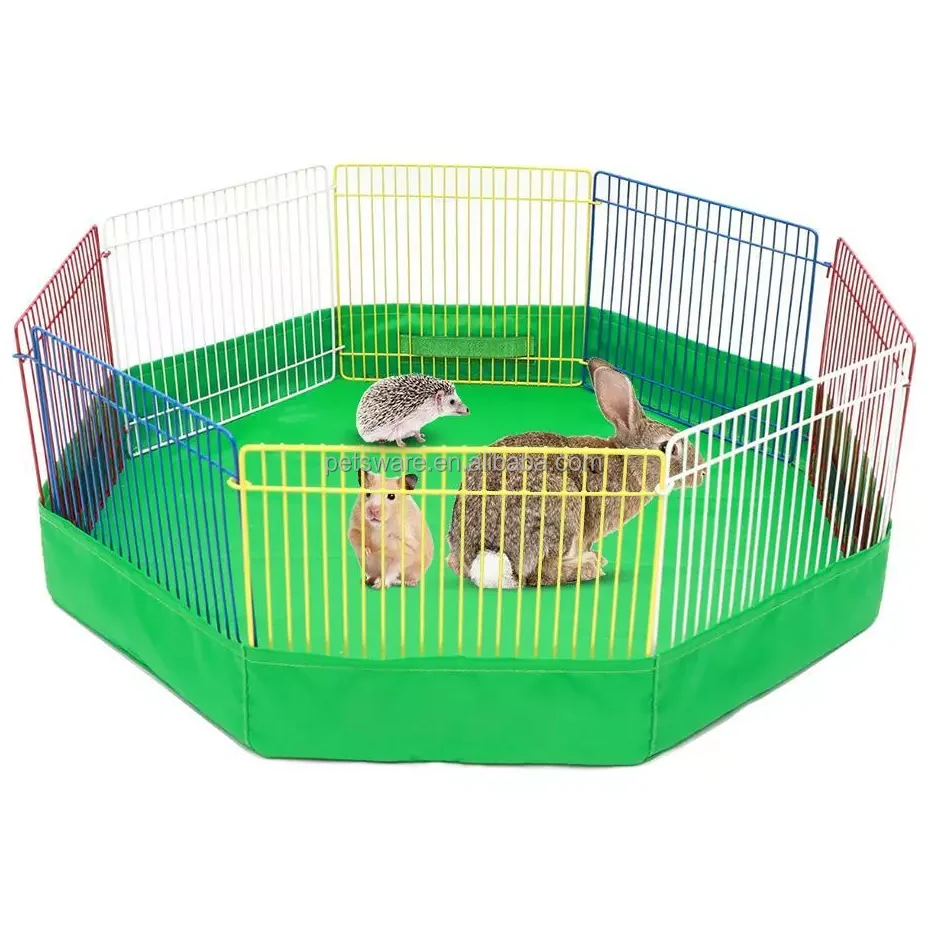 8 Panel Multi-color Hamster Indoor Outdoor Exercise Playpen Run Fence Hamster Cages
