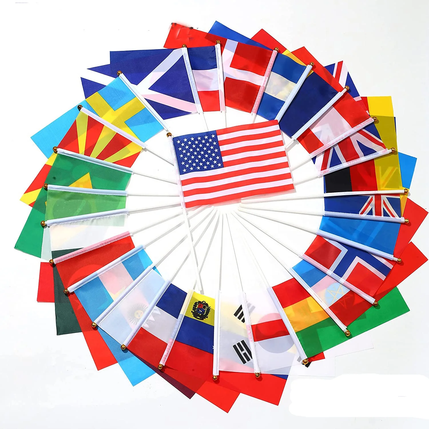 2024 world soccer fans hand flags mini hand waving flags hand held country flags