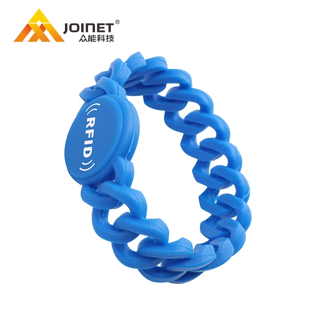OEM 13.56Mhz waterproof NFC bracelets silicone wristband rfid