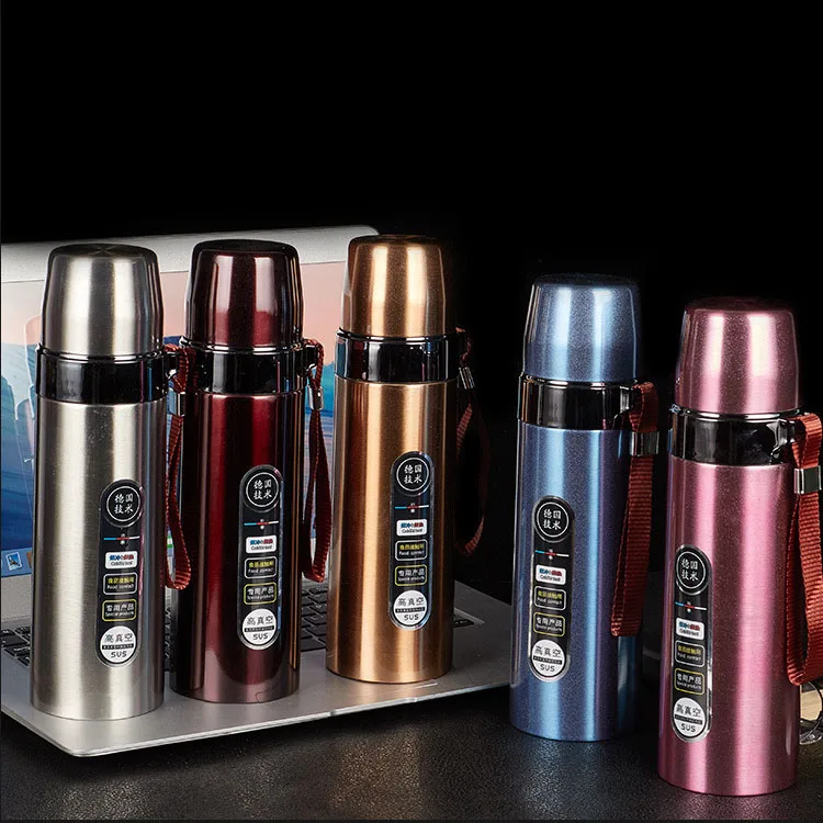 
Custom Double Wall BPA Free Vacuum Insulated thermos Water Bottle with Handle 