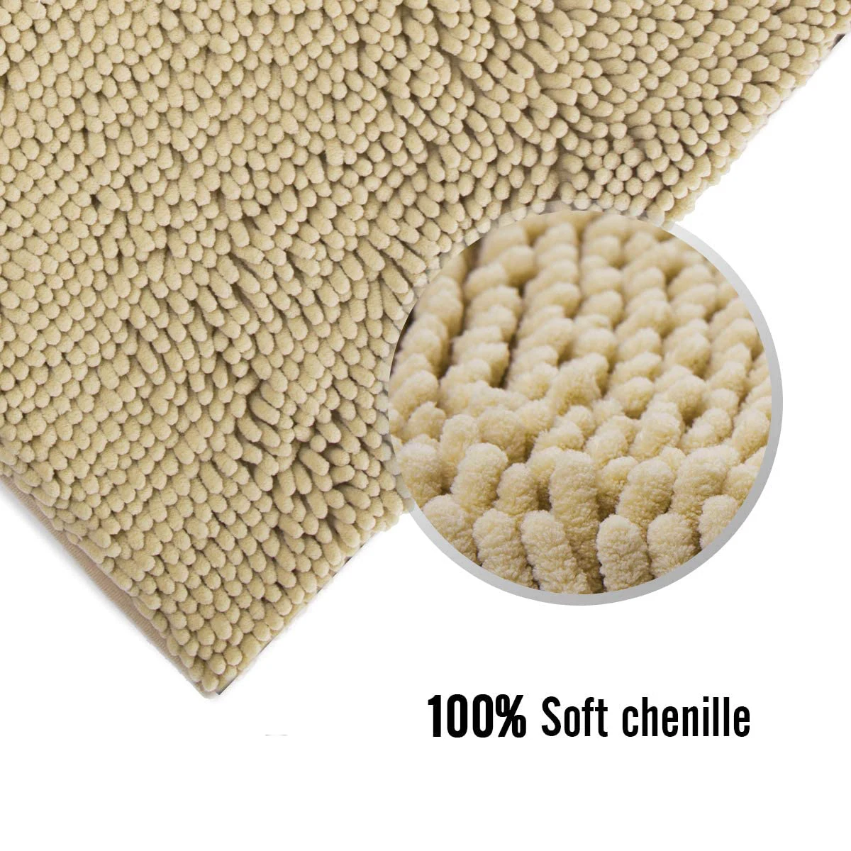 Super Soft Bath Rug For Bathroom 17 X 24 Inches Microfiber Chenille Mat