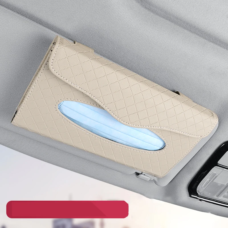 PU Leather Luxury Car Tissue Box Storage Box Decorative Hanging Tissue Box Holder