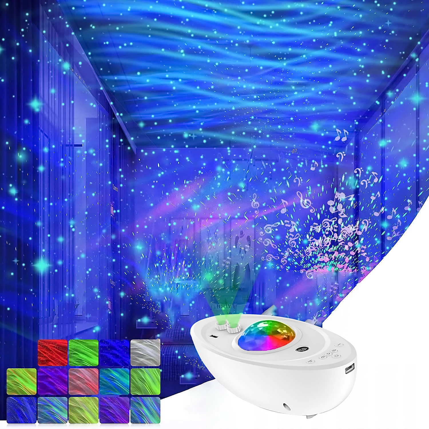 Christmas Gifts Meteor Night Lights LED Aurora Starry Sky Laser Night Projector Button Control Star Cloud Projector