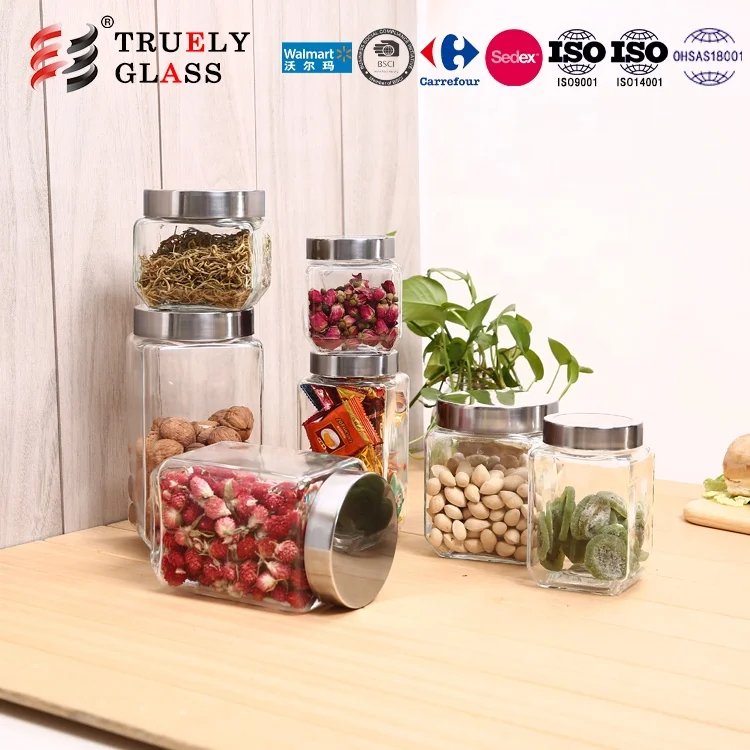 Factory Direct High Quality glass jar home goods Cheap Price Practical glass storage tank