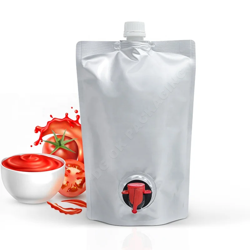Custom 3L 5L Reusable Plastic Bib Stand Up Pouch Aluminum Foil Bag in Box for Juice Wine Coffee Water Storage