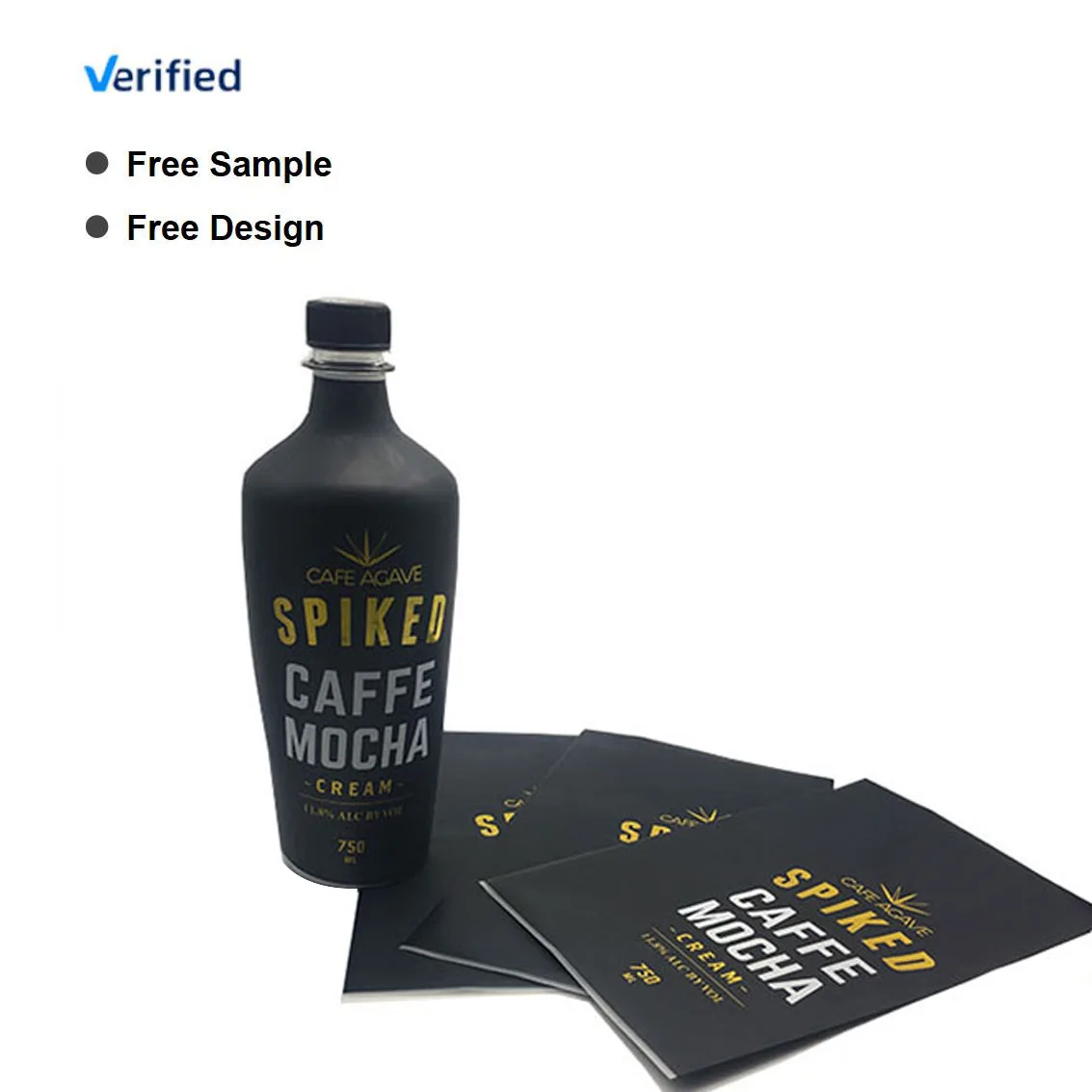 Black Direct Deal Label Price Drink Packaging Labels For Coffee Bottle