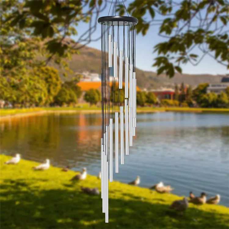 Outdoor Yard Garden Wind Chimes, Large Metal Wooden Garden Aluminum Tubes Gift Wind Chimes