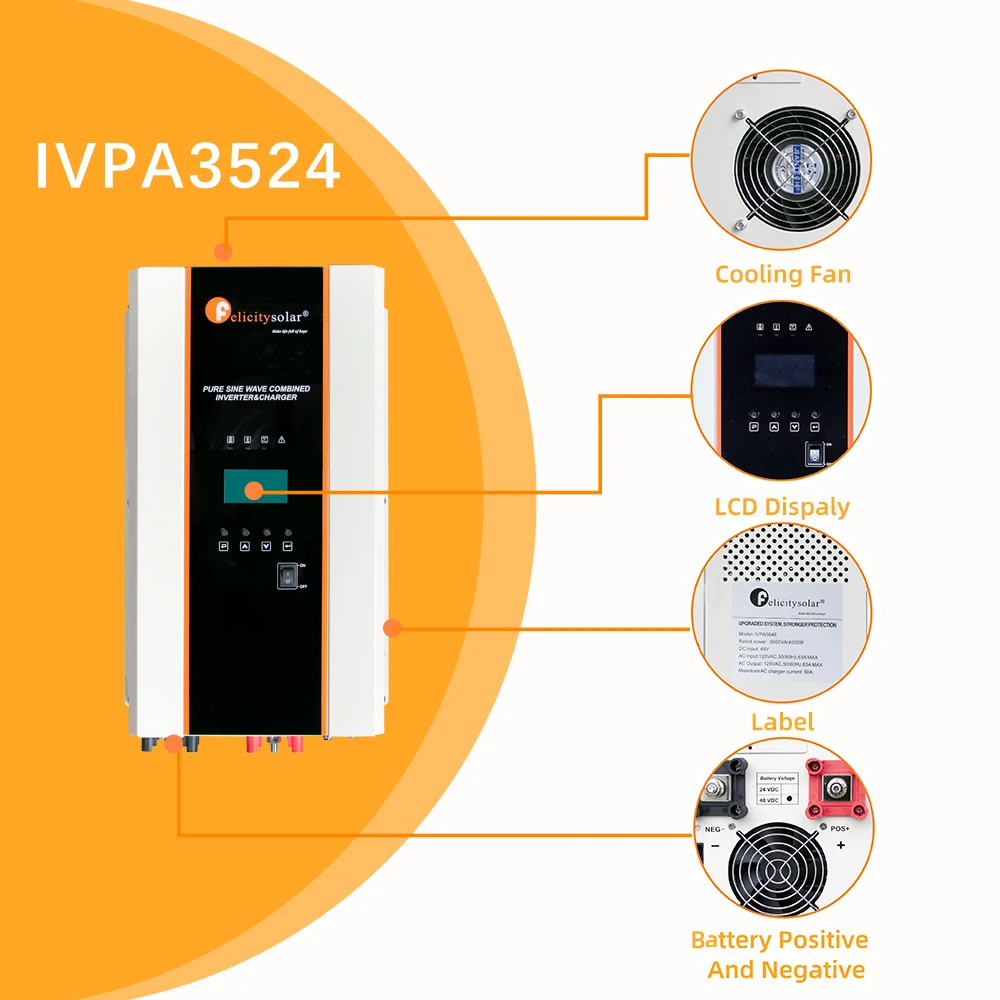 Felicitysolar IVPA10048 чистый sin wav 10000 ВАТТ Инвертор преобразователь мощности от сети солнечный инвертор 10 кВт трансформатор