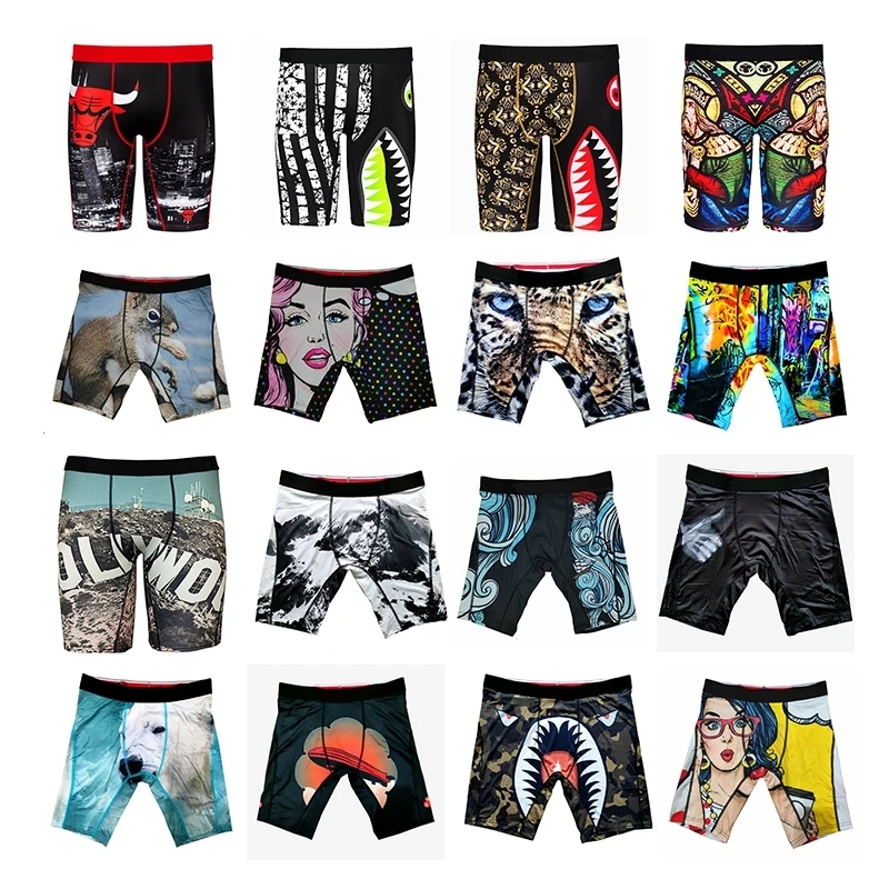  Изготовленным на заказ логосом Ethika хлопок полиэстер мужские трусы и боксеры сублимационной печати оптовая продажа дизайнеры нижнее белье больших размеров