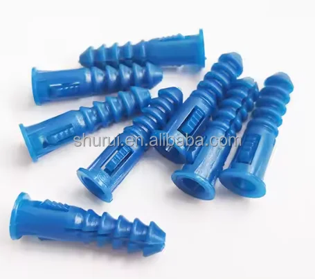 Modern Design Plastic Ribbed Wall Anchor Kit with Pan Head Self Tapping Screws and Essential Drill Bits for Drywall