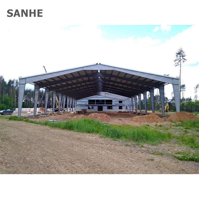 Стальная конструкция Sanhe оцинкованная рама сборное здание
